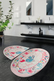 Mijölnir Bemol Oval Juego de alfombrillas de baño Multicolor